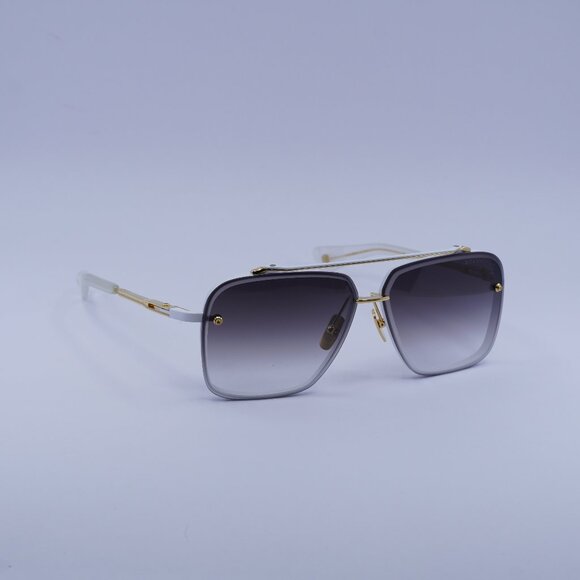 Dita MACH-SIX-DTS121-62-07 Sunglasses Matte White/Gold Frame, Grey Lenses - Picture 1 of 12